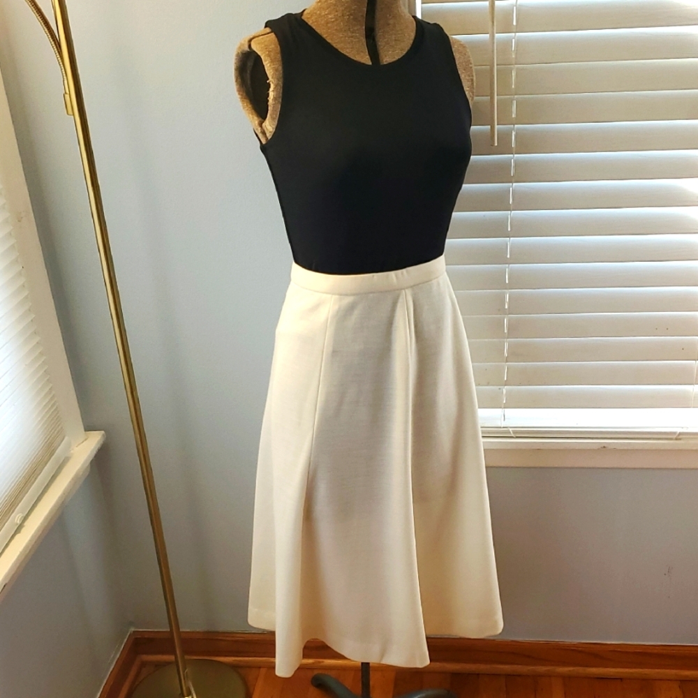 Vintage White A-line Skirt